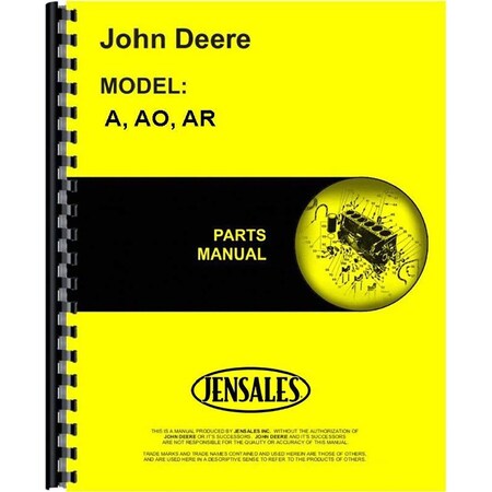 Parts Manual Fits John Deere Tractor A